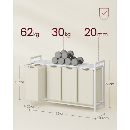 REX Laundry Hamper – White