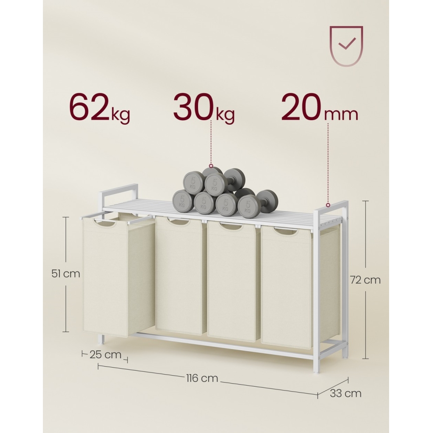 REX Laundry Hamper – White