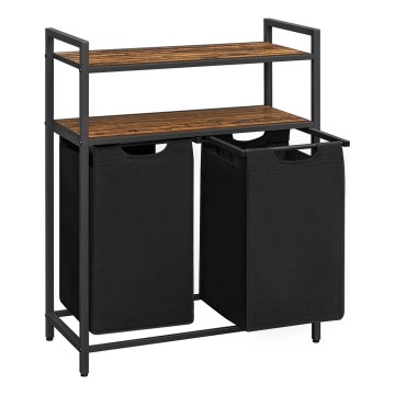 REX Laundry Hamper — Brown/Black