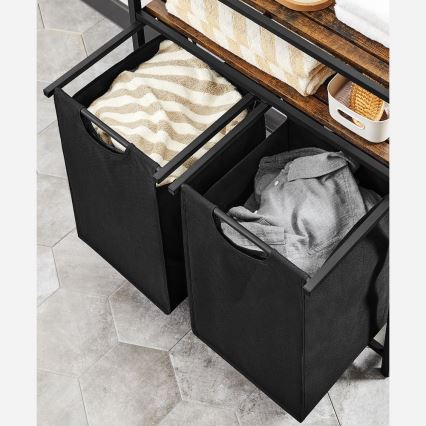 REX Laundry Hamper — Brown/Black
