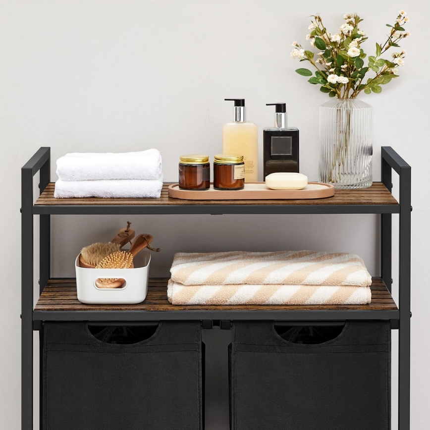 REX Laundry Hamper — Brown/Black