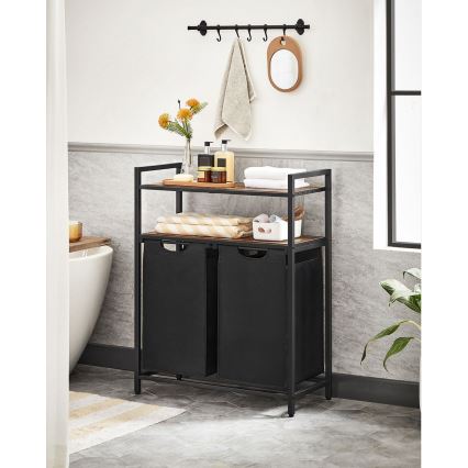 REX Laundry Hamper — Brown/Black