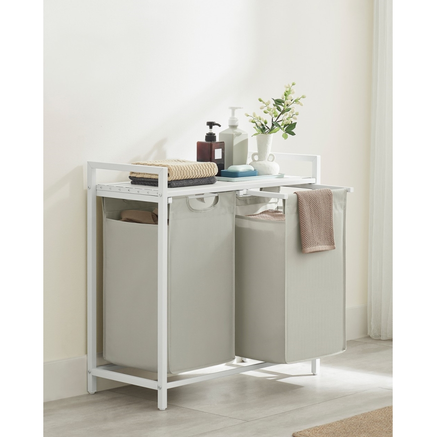 REX White Laundry Basket