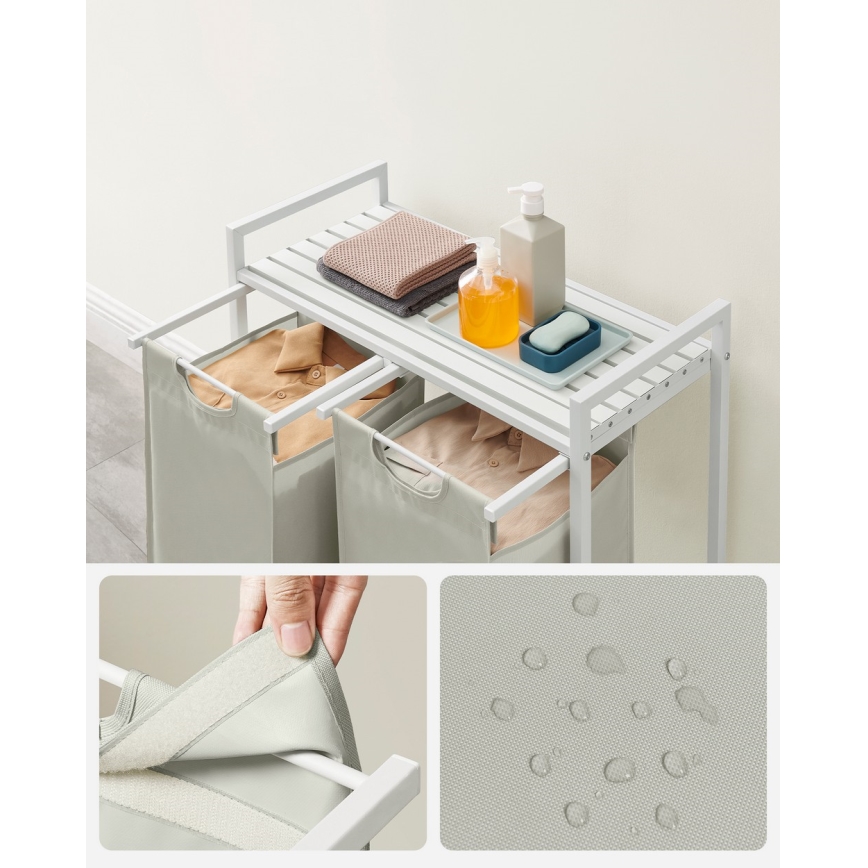 REX White Laundry Basket