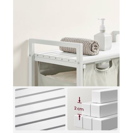 REX White Laundry Basket
