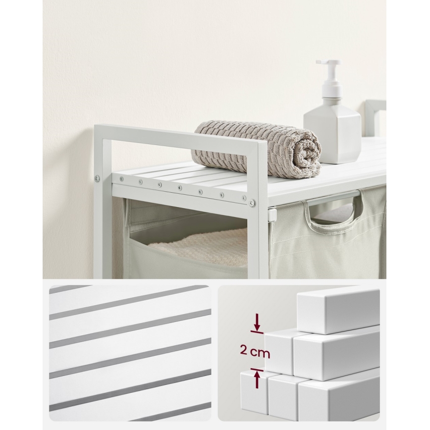 REX White Laundry Basket