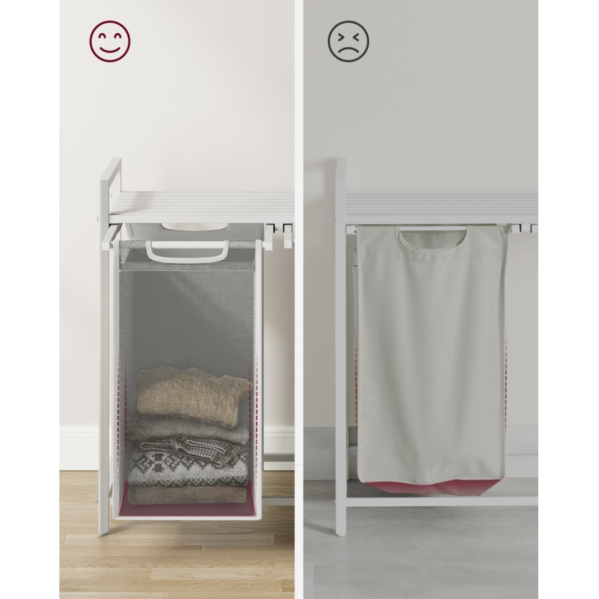 REX White Laundry Basket