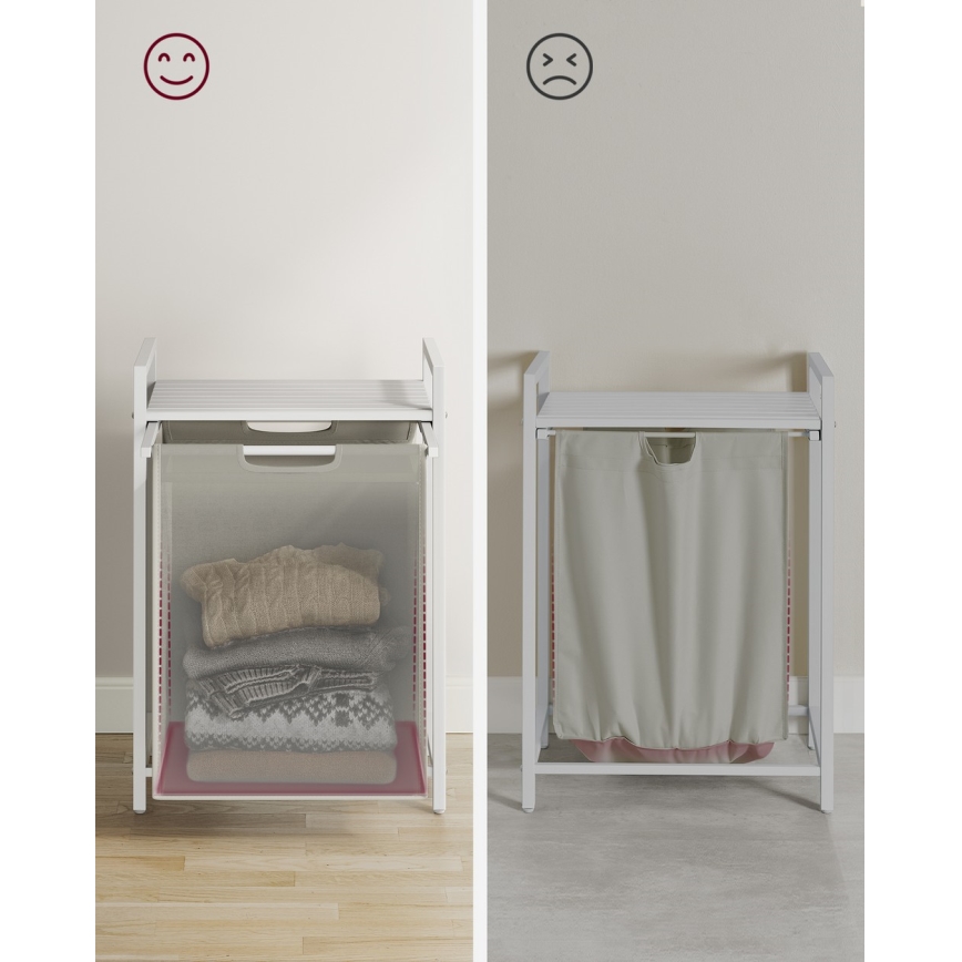 REX White Laundry Basket