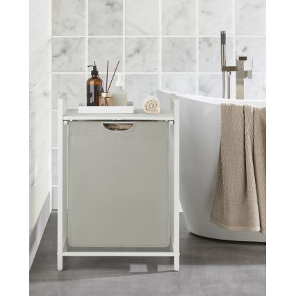 REX White Laundry Basket