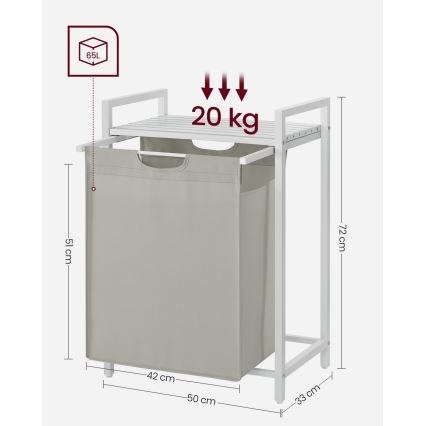 REX White Laundry Basket