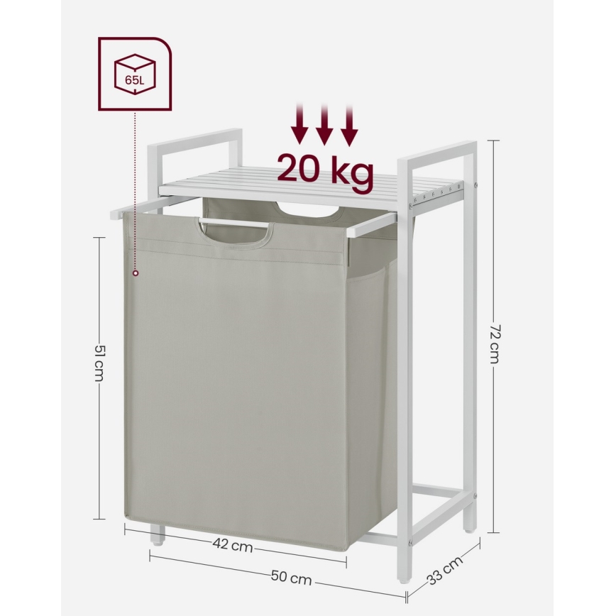 REX White Laundry Basket
