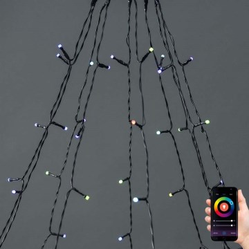 RGB LED Curtain — 240 LEDs / 11 Lighting Modes, 8 m, IP65, Tuya-compatible Wi‑Fi