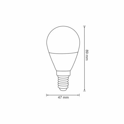 RGB LED Dimmable bulb G45 E14/5,5W/230V 3000-6500K Wi-fi Tuya