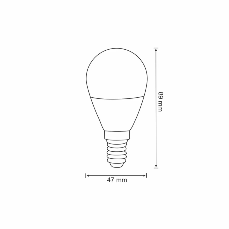 RGB LED Dimmable bulb G45 E14/5,5W/230V 3000-6500K Wi-fi Tuya