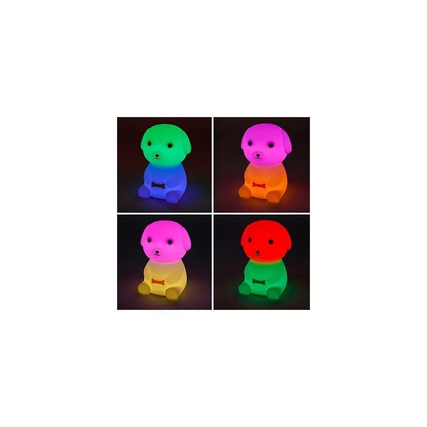 LED RGBW Dimmable Rechargeable Kids' Night Light LED/2.5W/5V 3000K 1200 mAh Dog