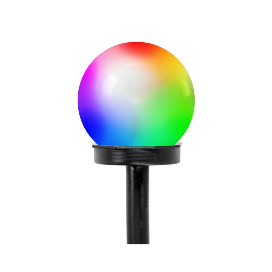 RGB LED Solar Lamp SPHERE, 1.2V, IP44, 40 mAh, Ø 10 cm