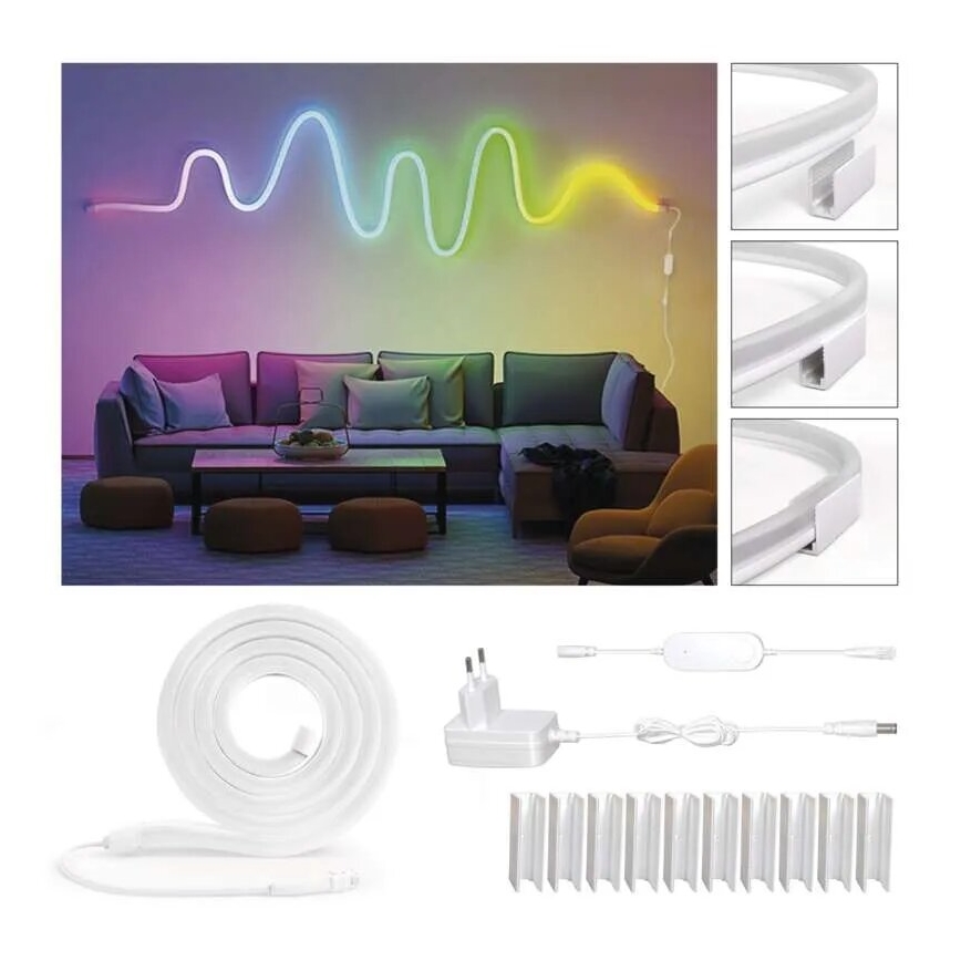 RGBIC LED Dimmable strip GoSmart LED/24W/230V 3 m Wi-Fi Tuya