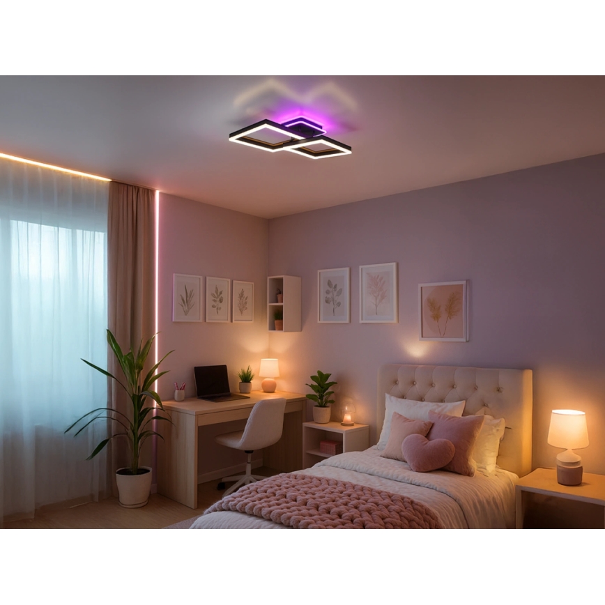RGBW Dimmable LED Ceiling Light LED/75W/230V 3000-6500K + Remote Control
