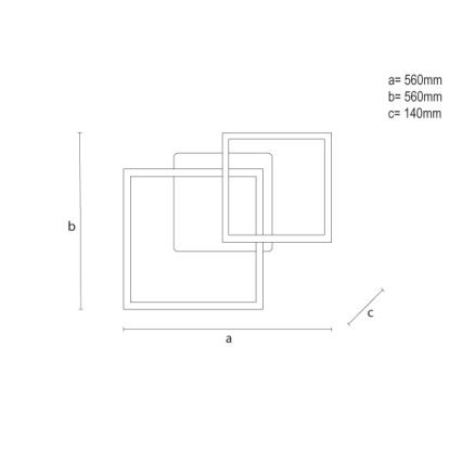 RGBW Dimmable LED Ceiling Light LED/75W/230V 3000-6500K + Remote Control