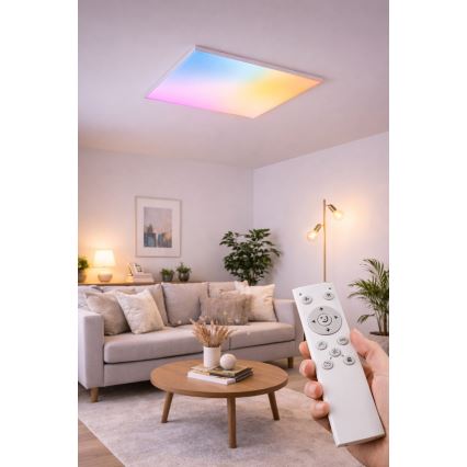 LED RGBW Dimmable Surface-Mounted Panel LED/24W/230V 2700-6500K White + Remote Control
