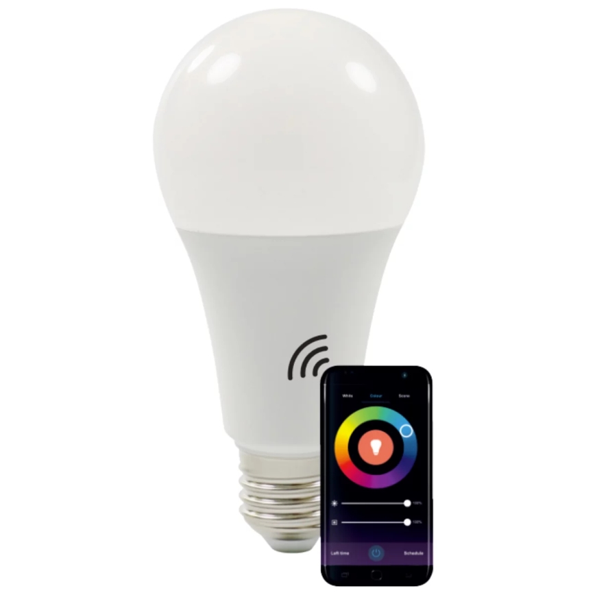 RGBW LED Dimmable bulb A65 E27/11W/230V 2700-6500K Wi-Fi Tuya