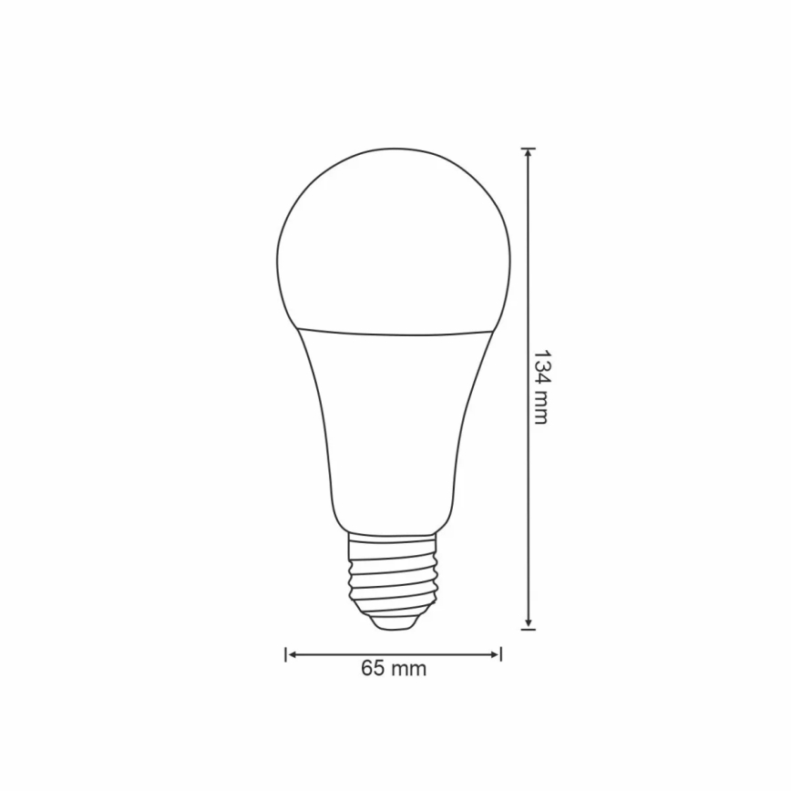 RGBW LED Dimmable bulb A65 E27/11W/230V 2700-6500K Wi-Fi Tuya
