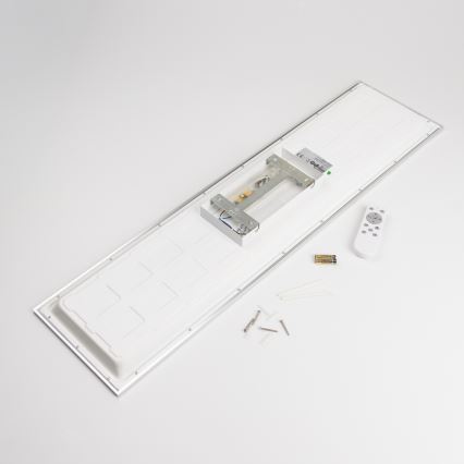 LED RGBW Dimmable Surface-Mounted LED Panel/13,5W/230V 3000-6500K 29,5x59,5 cm Silver + Remote Control