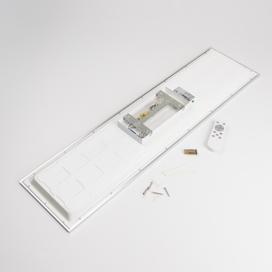 LED RGBW Dimmable Surface-Mounted LED Panel/13,5W/230V 3000-6500K 29,5x59,5 cm Silver + Remote Control