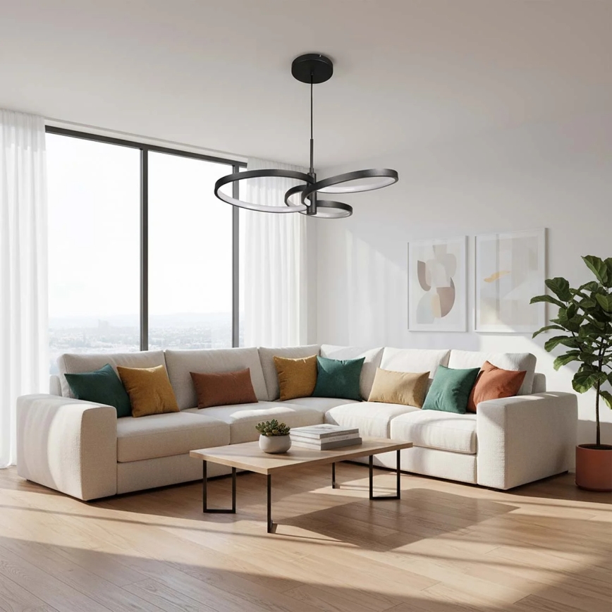 RIBBON LED Cable Pendant Light, 25W, 230V, 4000K, Black