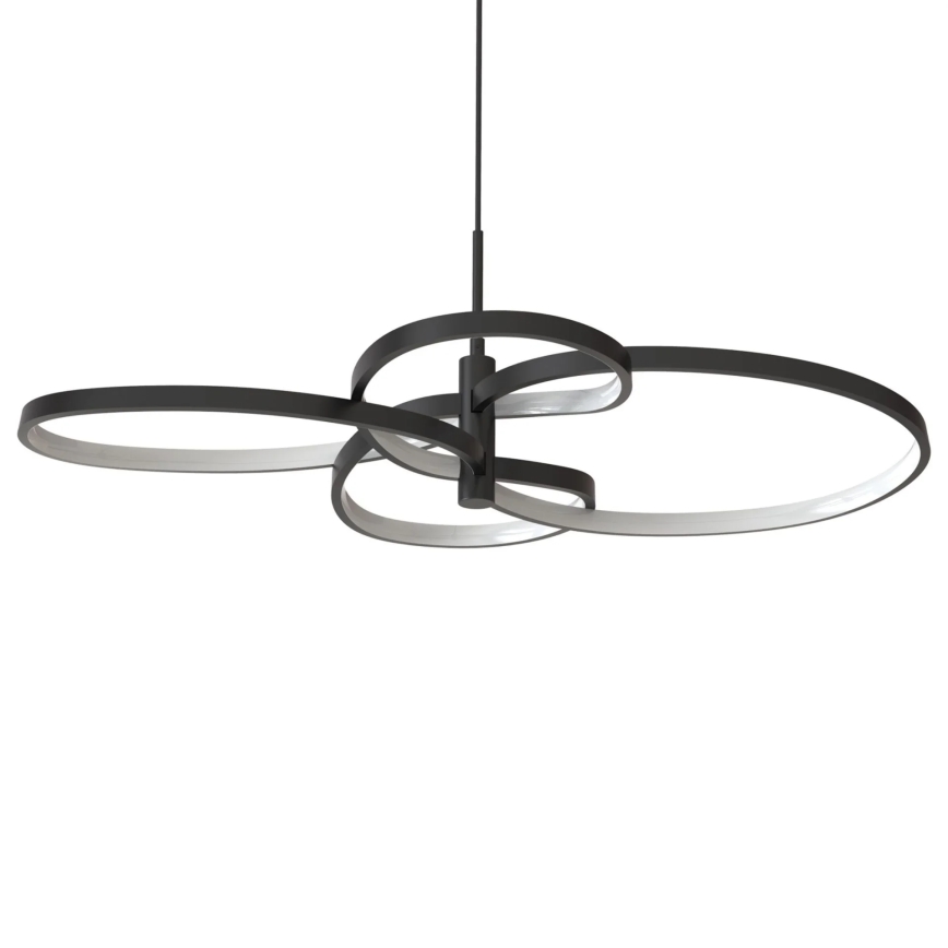 RIBBON LED cable-suspended pendant, 37W, 230V, 4000K, Black