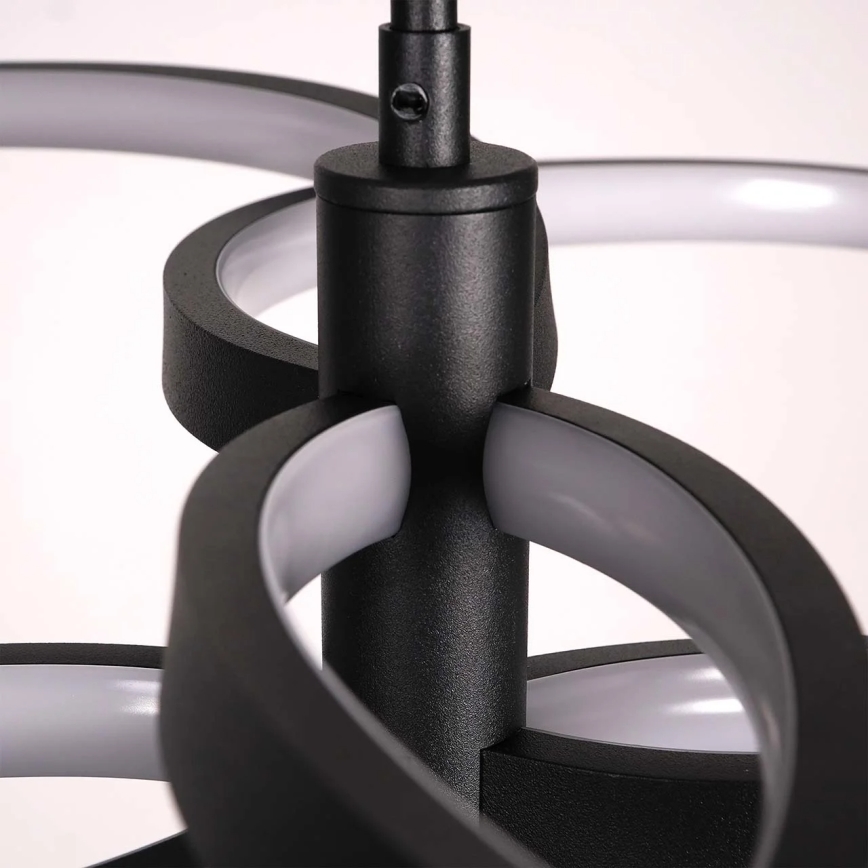 RIBBON LED cable-suspended pendant, 37W, 230V, 4000K, Black