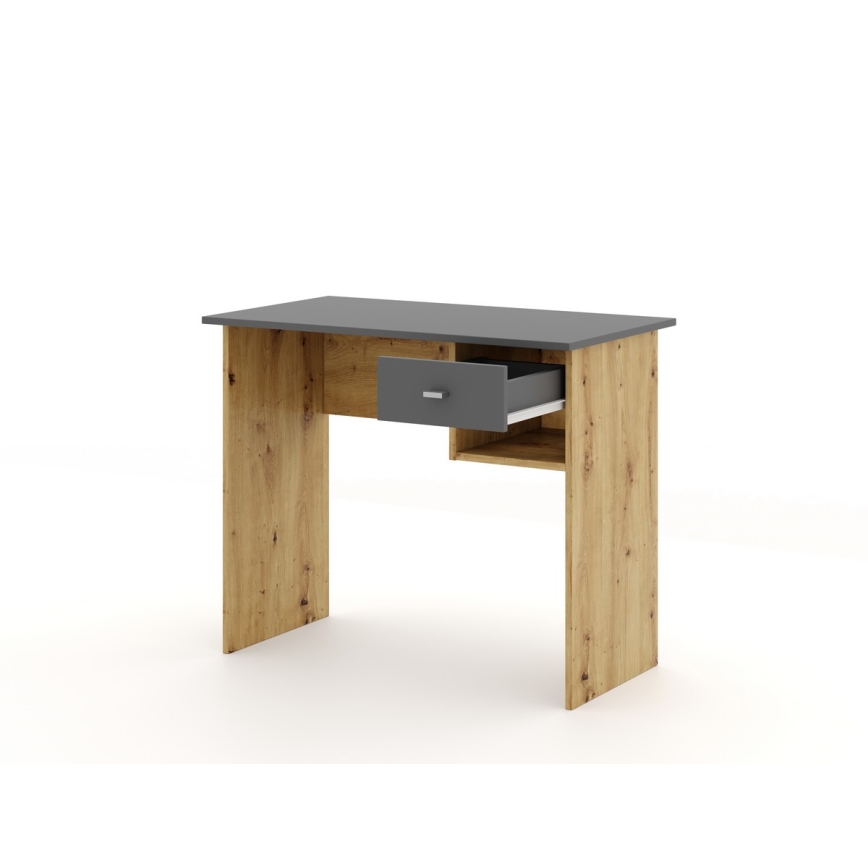RICO Writing Desk, Artisan Oak/Grey