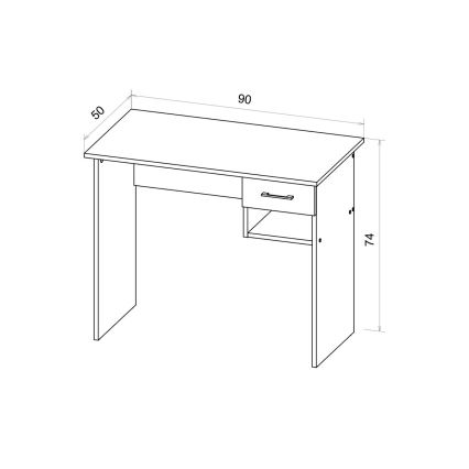 RICO Writing Desk, Artisan Oak/Grey