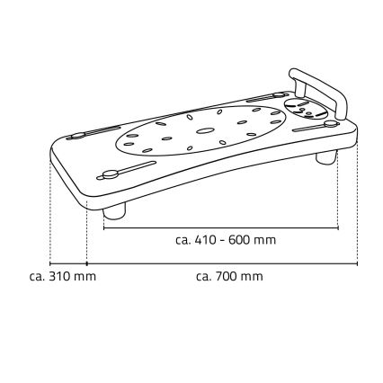 Ridder - Bath seat with grab handle 31x70 cm white