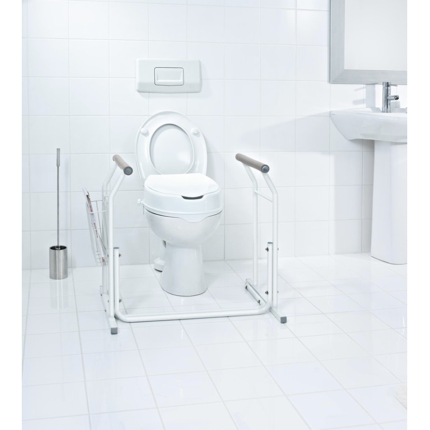 Ridder - Mobile support grab rails for toilet 66 × 71.5 cm, white