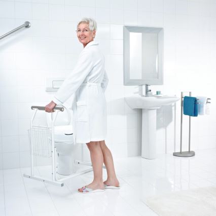 Ridder - Mobile support grab rails for toilet 66 × 71.5 cm, white