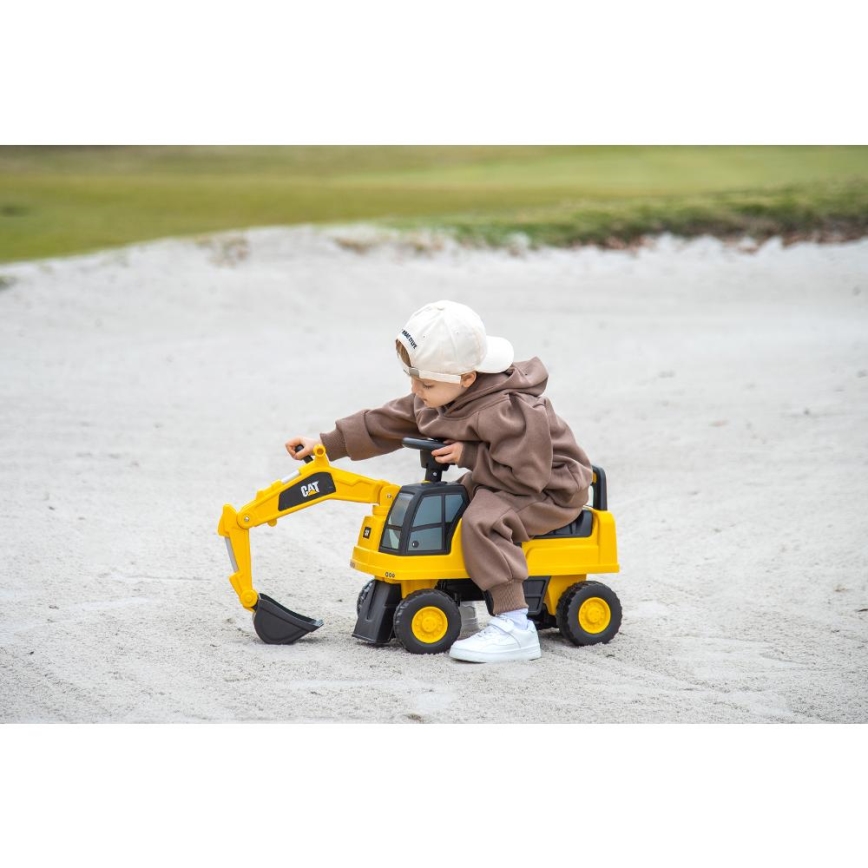 Ride-on push excavator CAT yellow/black