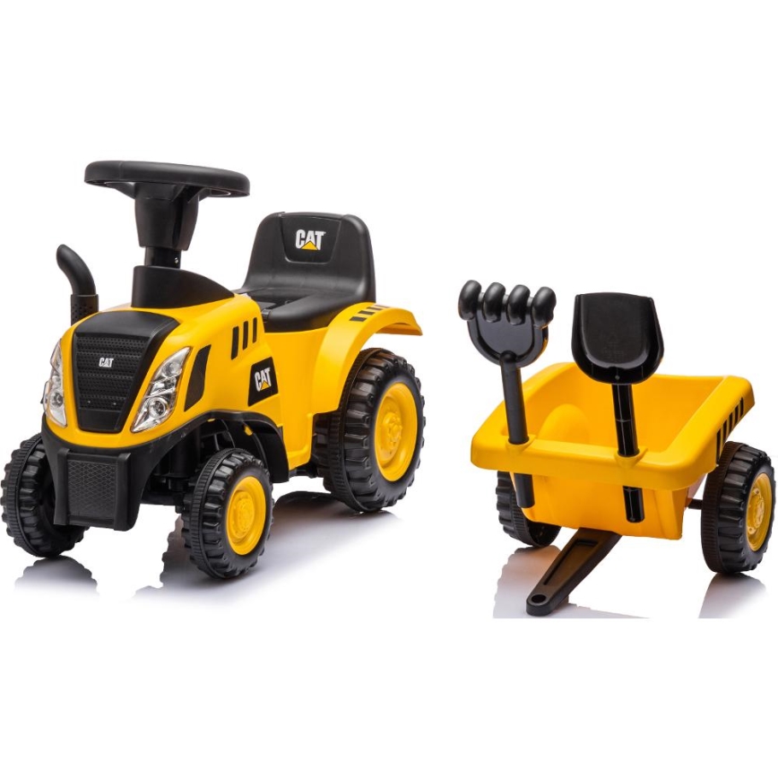 Ride-on push tractor CAT yellow/black