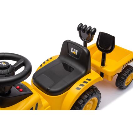 Ride-on push tractor CAT yellow/black