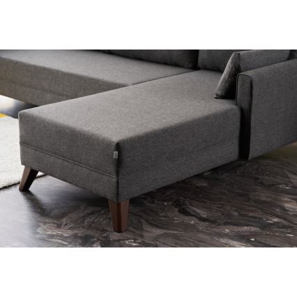 RIGA L-Shaped Corner Sofa, Anthracite, Right-Hand