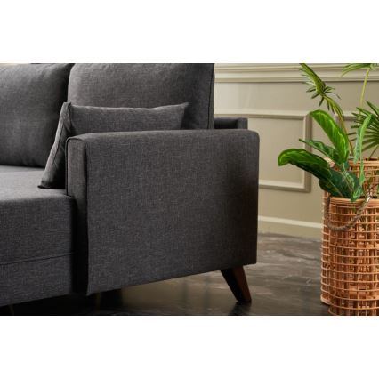 RIGA L-Shaped Corner Sofa, Anthracite, Right-Hand