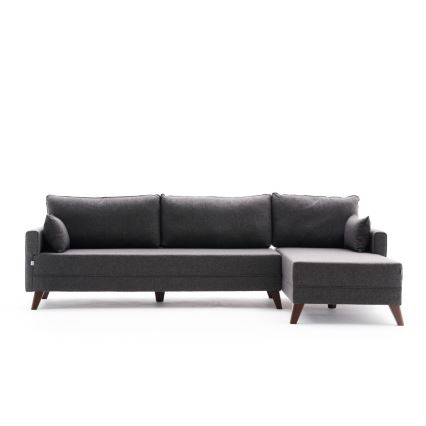 RIGA L-Shaped Corner Sofa, Anthracite, Right-Hand