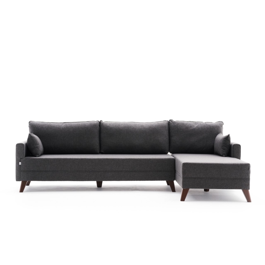 RIGA L-Shaped Corner Sofa, Anthracite, Right-Hand