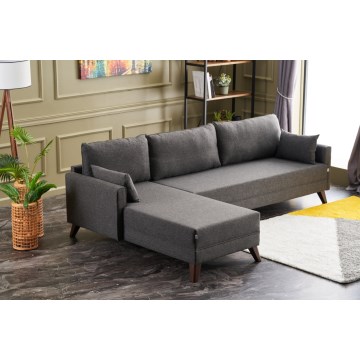 RIGA L-shaped Corner Sofa, Left - Anthracite