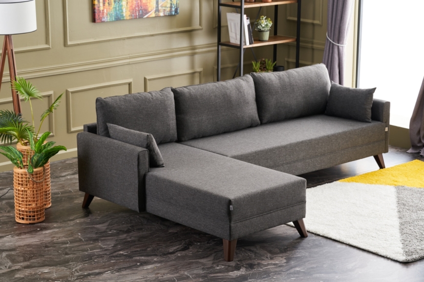 RIGA L-shaped Corner Sofa, Left - Anthracite