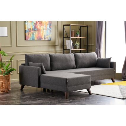 RIGA L-shaped Corner Sofa, Left - Anthracite