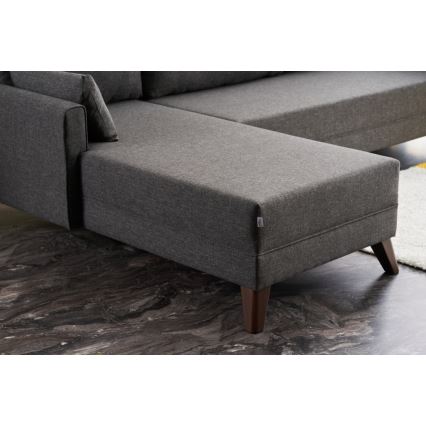 RIGA L-shaped Corner Sofa, Left - Anthracite