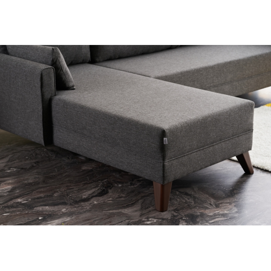RIGA L-shaped Corner Sofa, Left - Anthracite