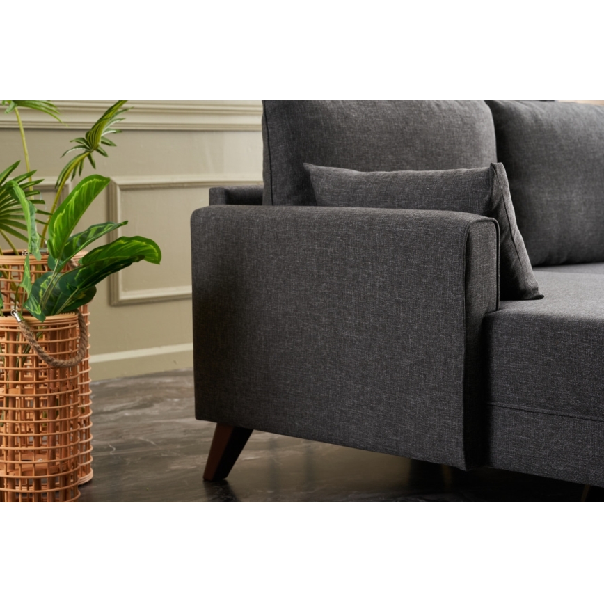 RIGA L-shaped Corner Sofa, Left - Anthracite