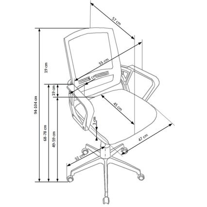 RIMAQ White Office Chair